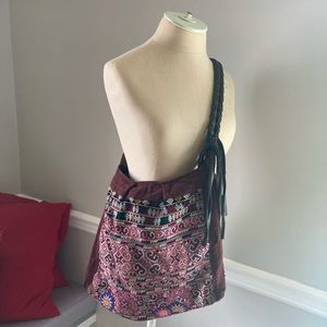 Vintage Bohemian Embroidered shoulder bag from Thailand